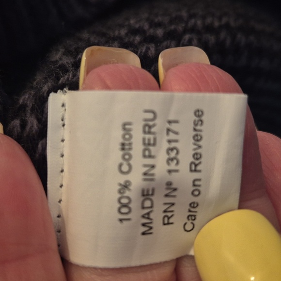 Planet By Lauren G Inside Out/reverse Sweater Black/Gray Raglan Sleeves OS - Picture 7 of 8